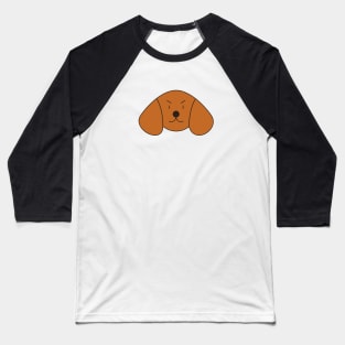 Optimistic Golden Retriever Dog Head Baseball T-Shirt